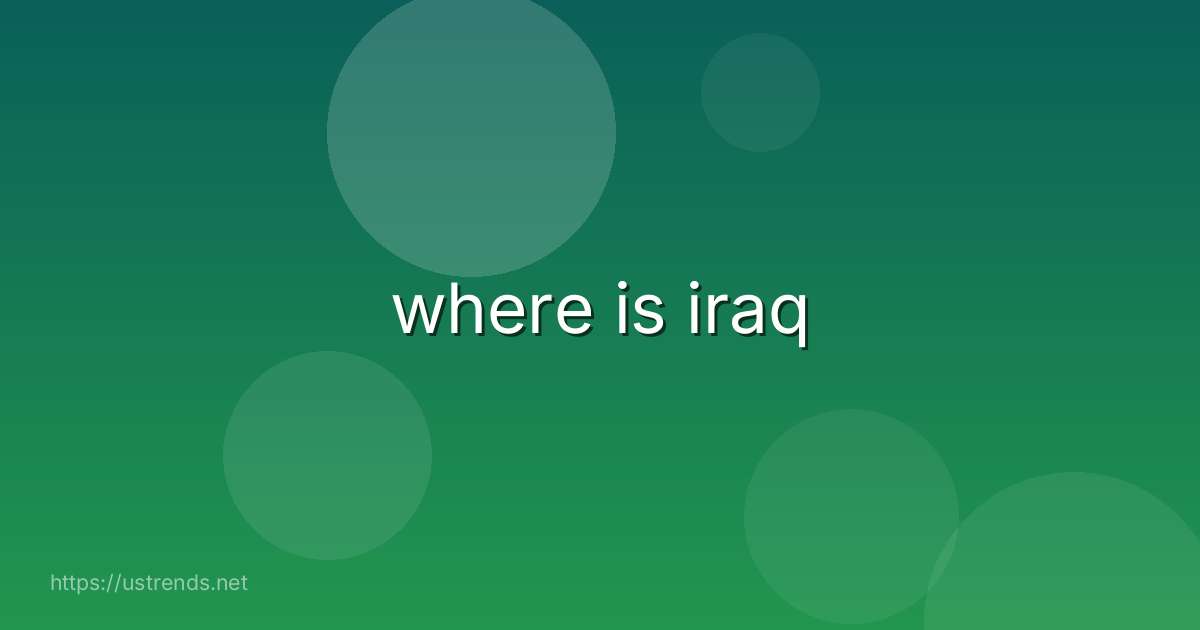 where is iraq