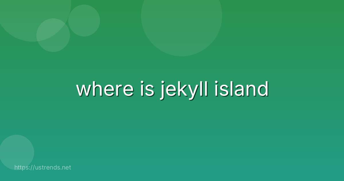 where is jekyll island