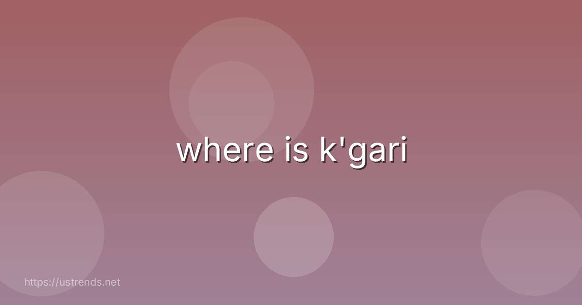 where is k'gari