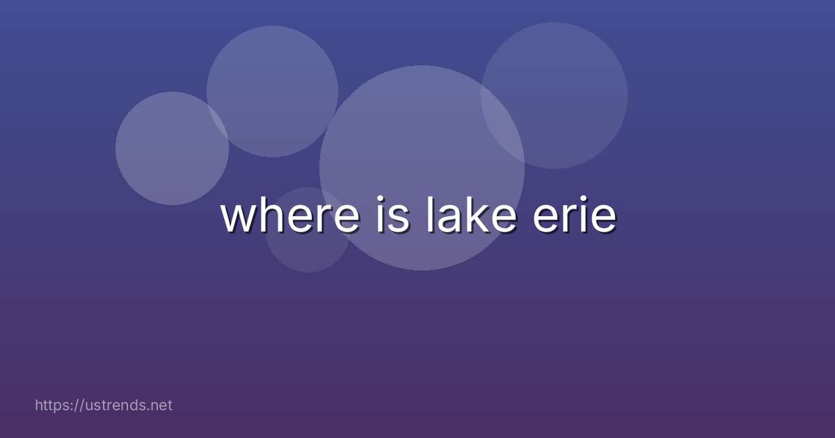 where is lake erie