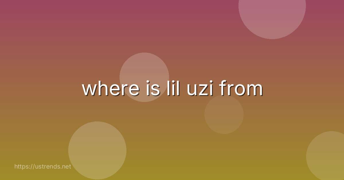where is lil uzi from