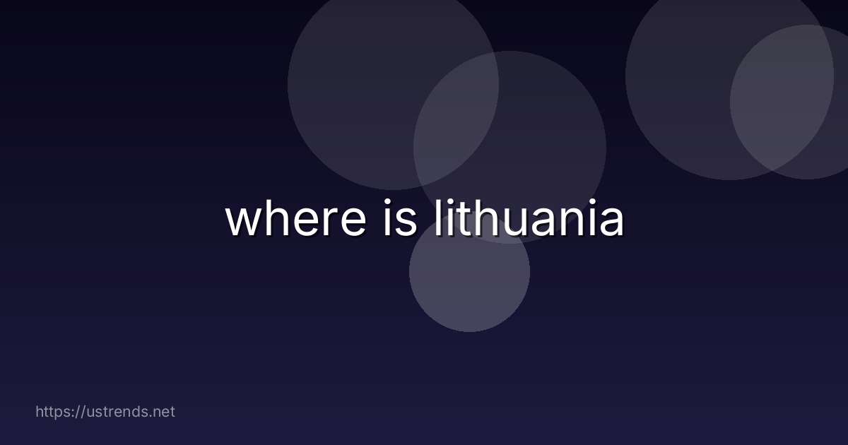 where is lithuania