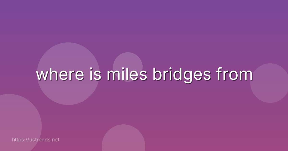 where is miles bridges from