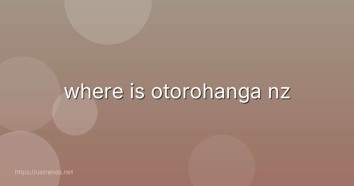 where is otorohanga nz