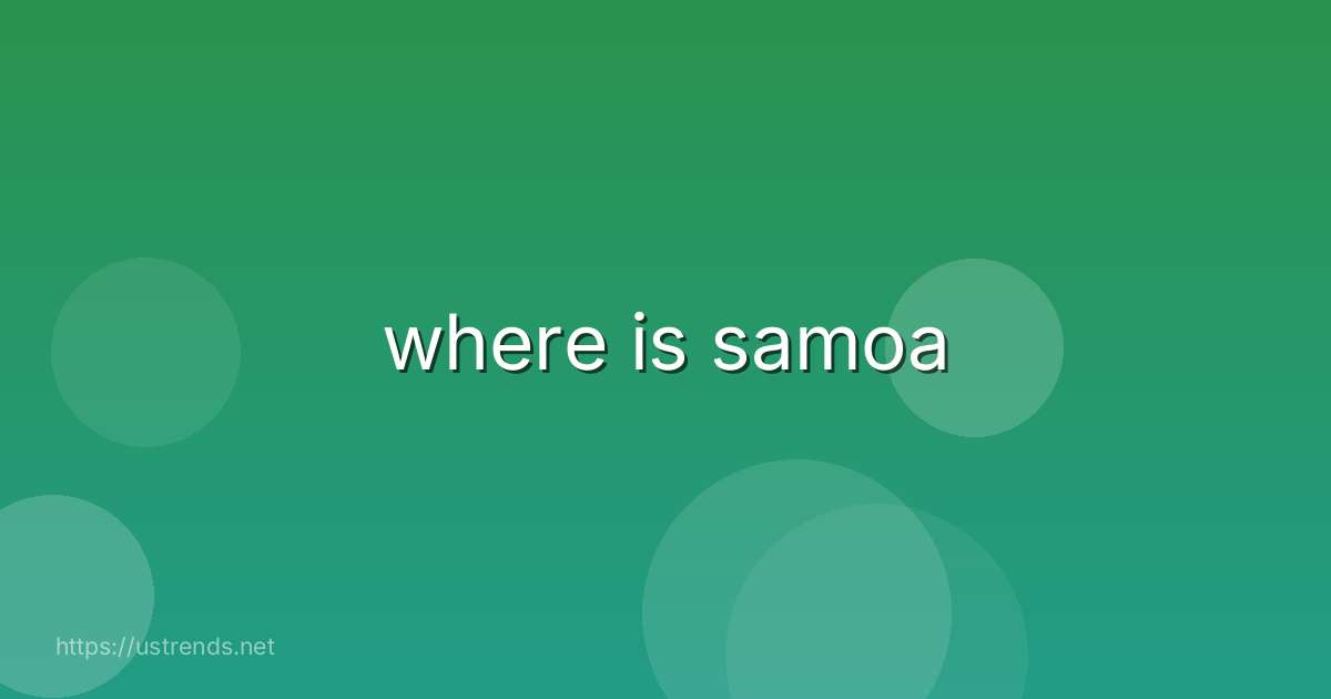 where is samoa