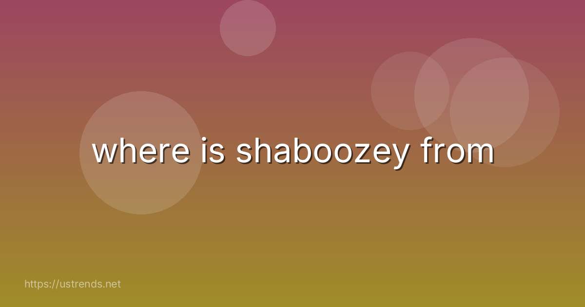 where is shaboozey from