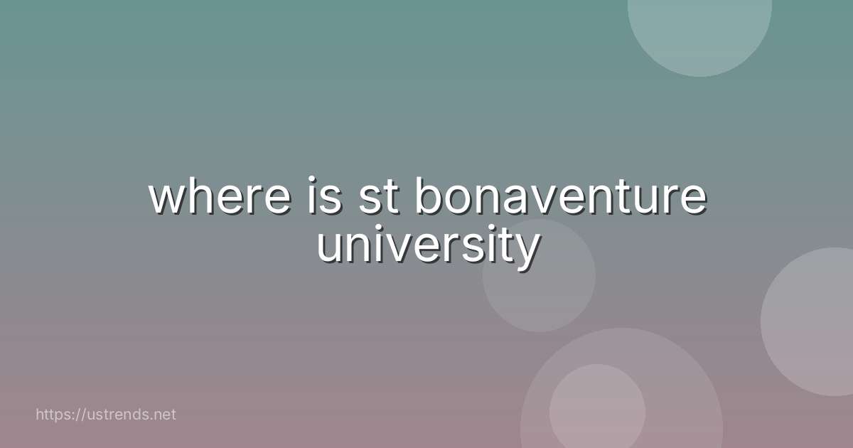 where is st bonaventure university