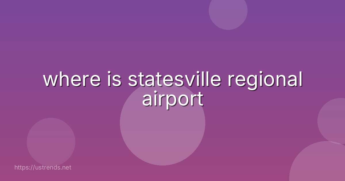 where is statesville regional airport