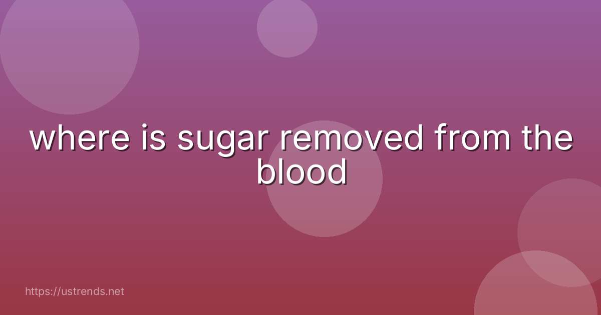 where is sugar removed from the blood