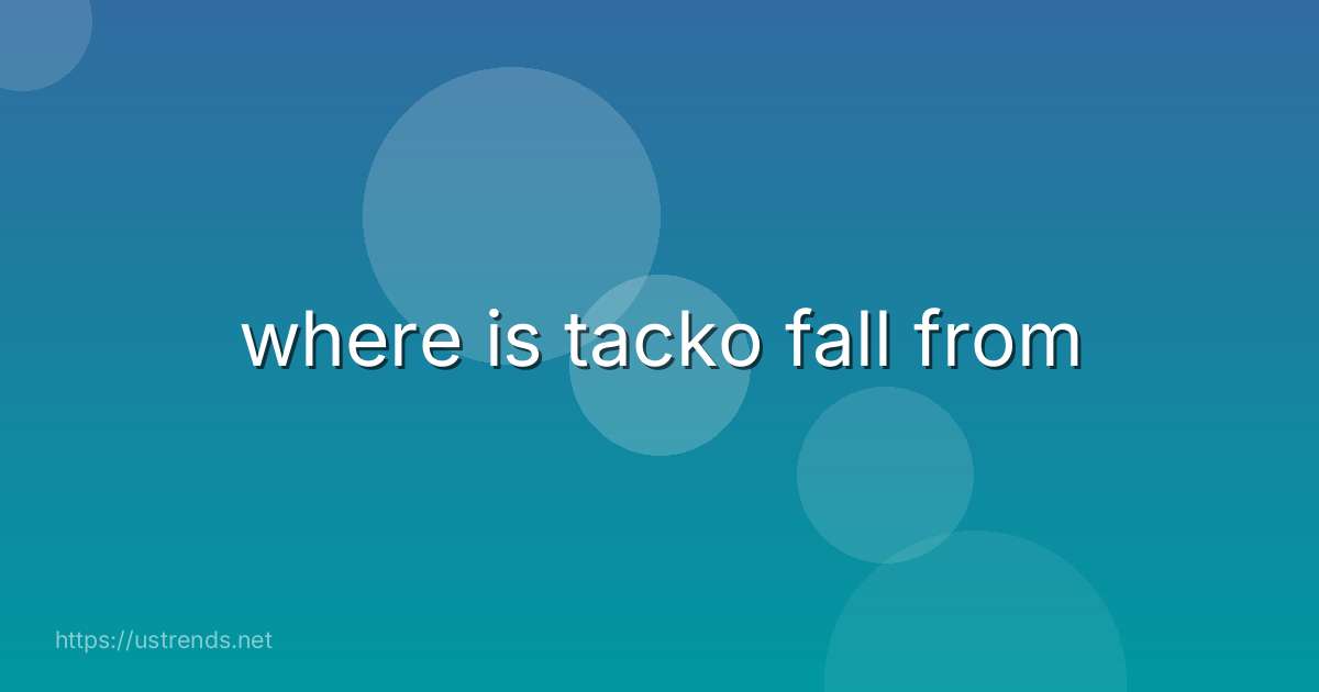 where is tacko fall from