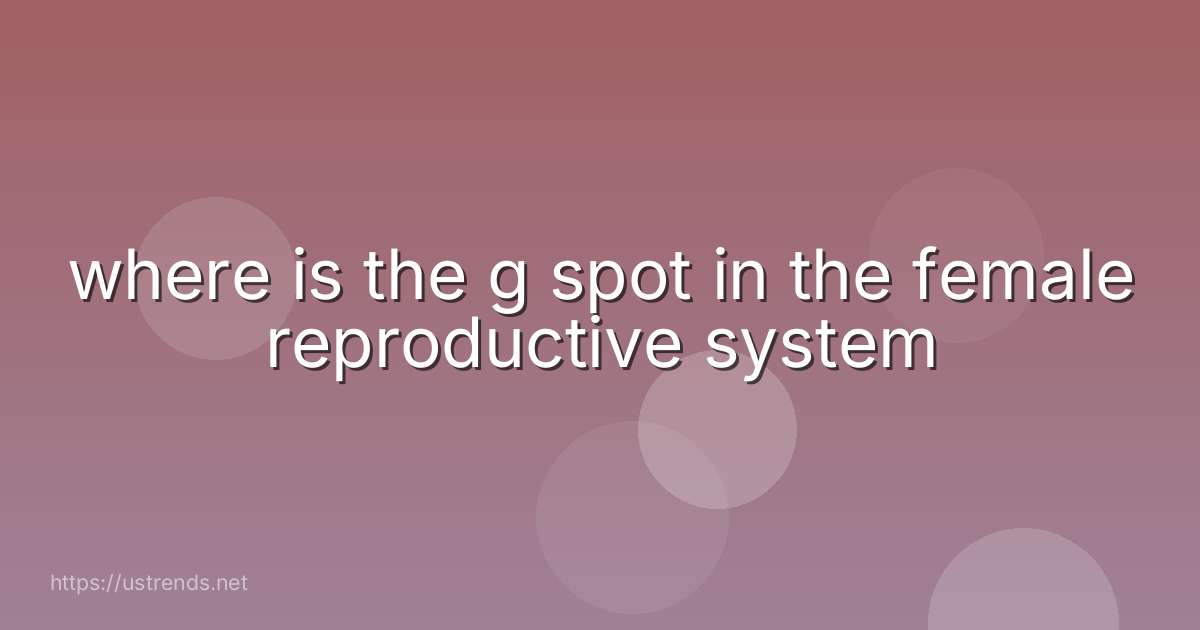 where is the g spot in the female reproductive system