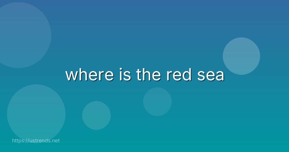 where is the red sea
