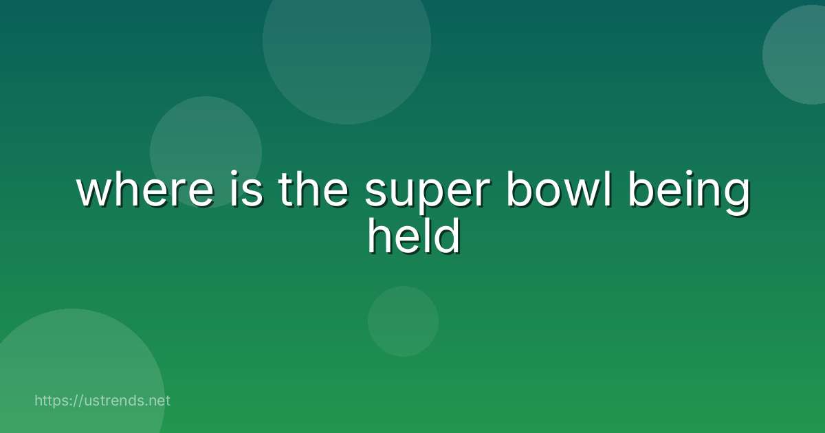 where is the super bowl being held