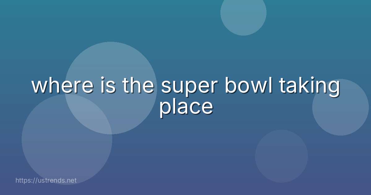 where is the super bowl taking place