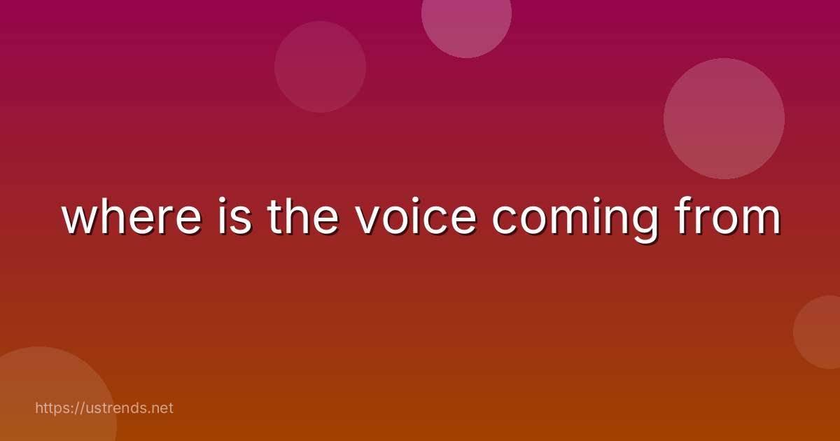 where is the voice coming from