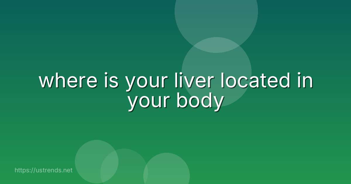 where is your liver located in your body