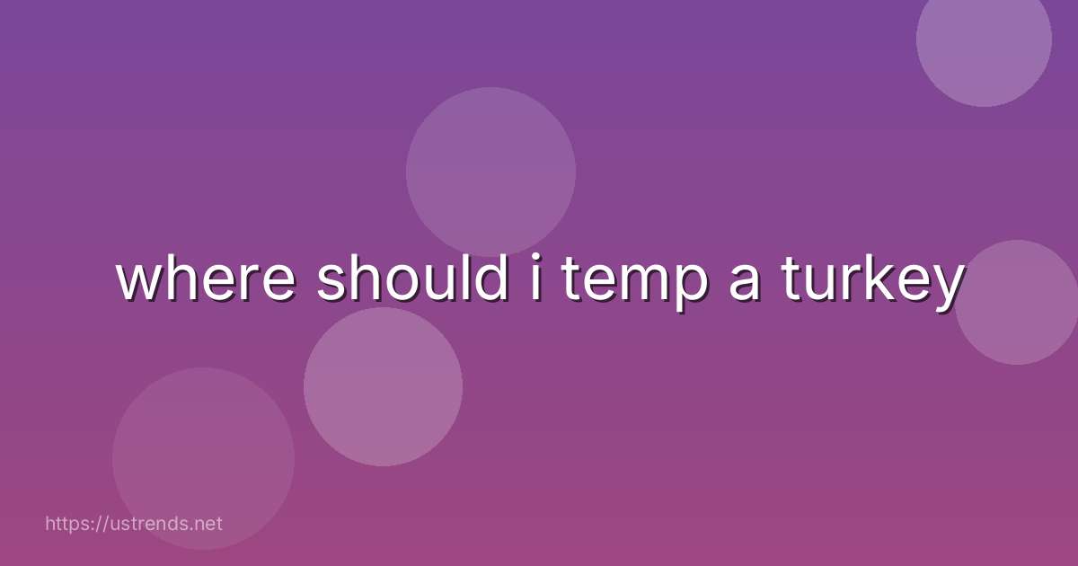 where should i temp a turkey