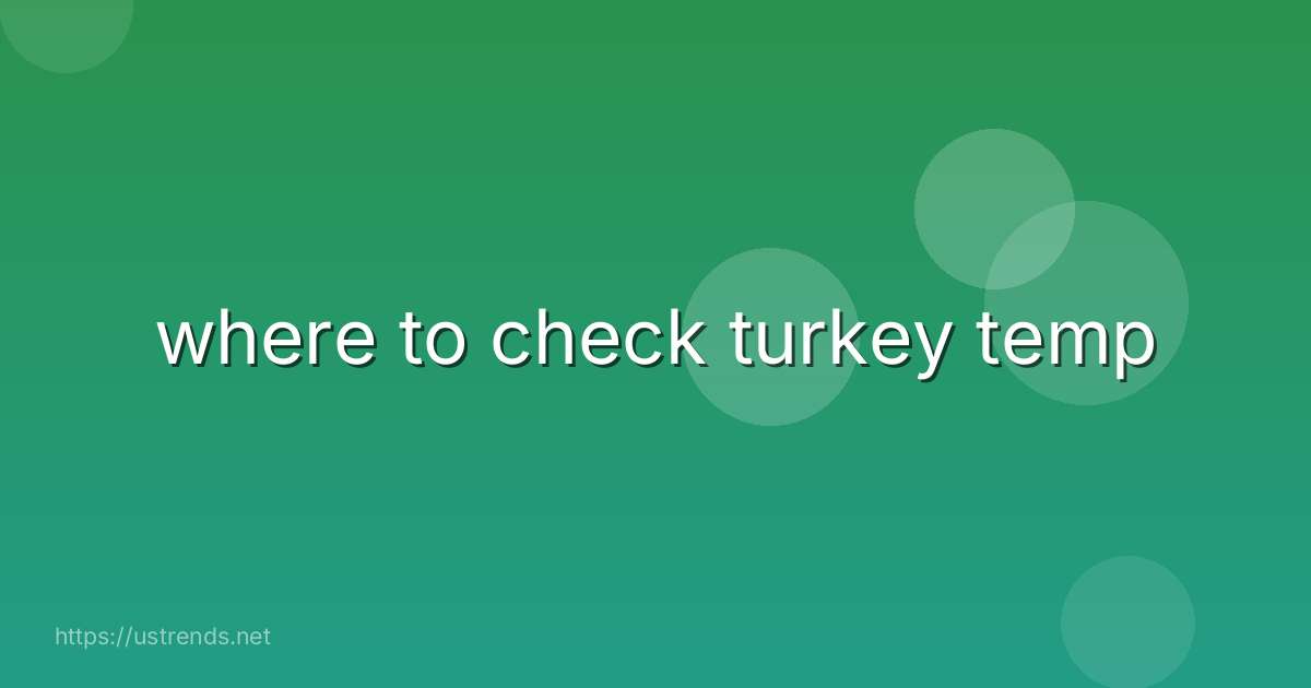 where to check turkey temp
