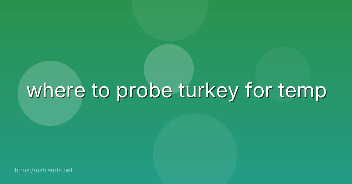 where to probe turkey for temp