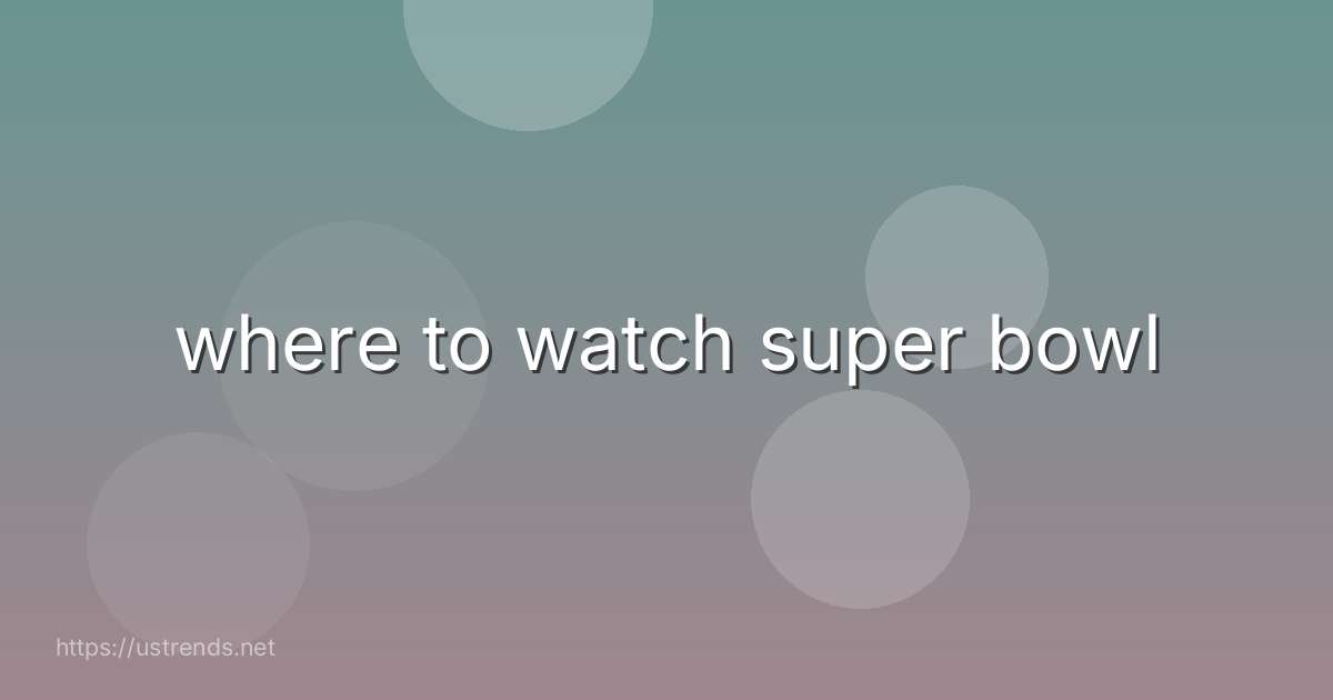 where to watch super bowl