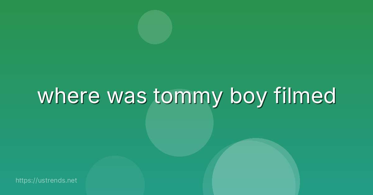 where was tommy boy filmed