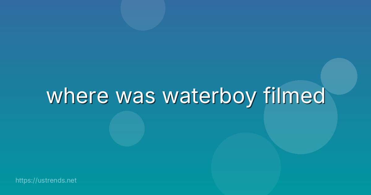 where was waterboy filmed