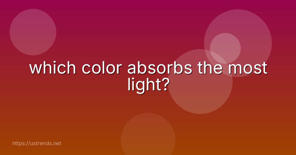 which color absorbs the most light?