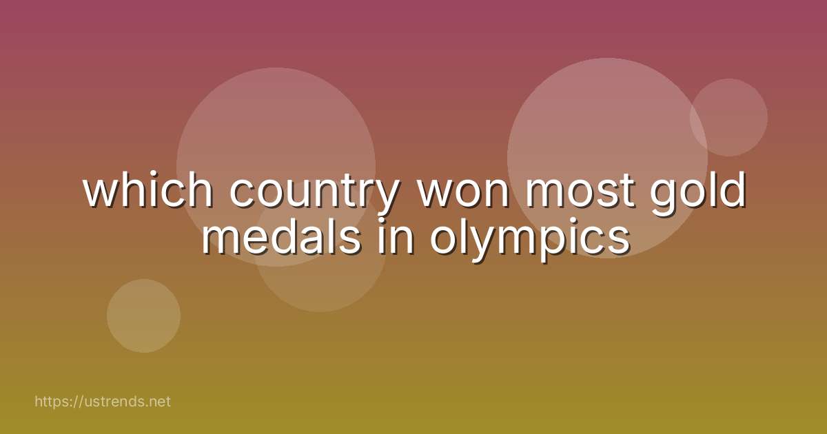 which country won most gold medals in olympics