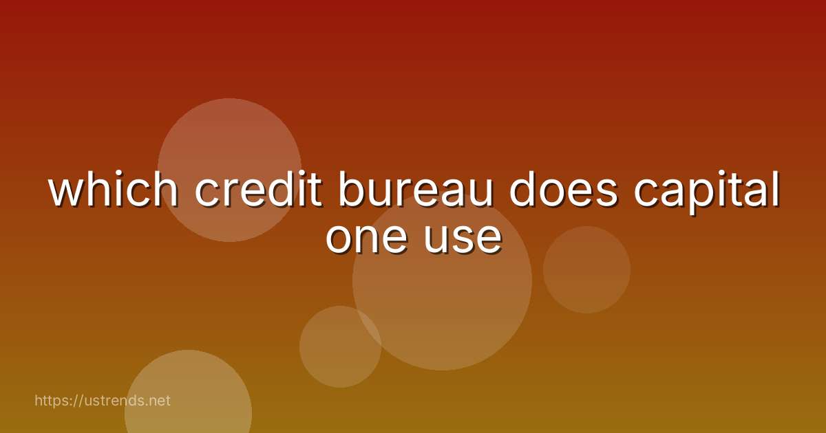 which credit bureau does capital one use