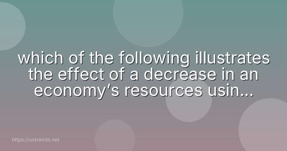 which of the following illustrates the effect of a decrease in an economy’s resources using a production possibilities curve