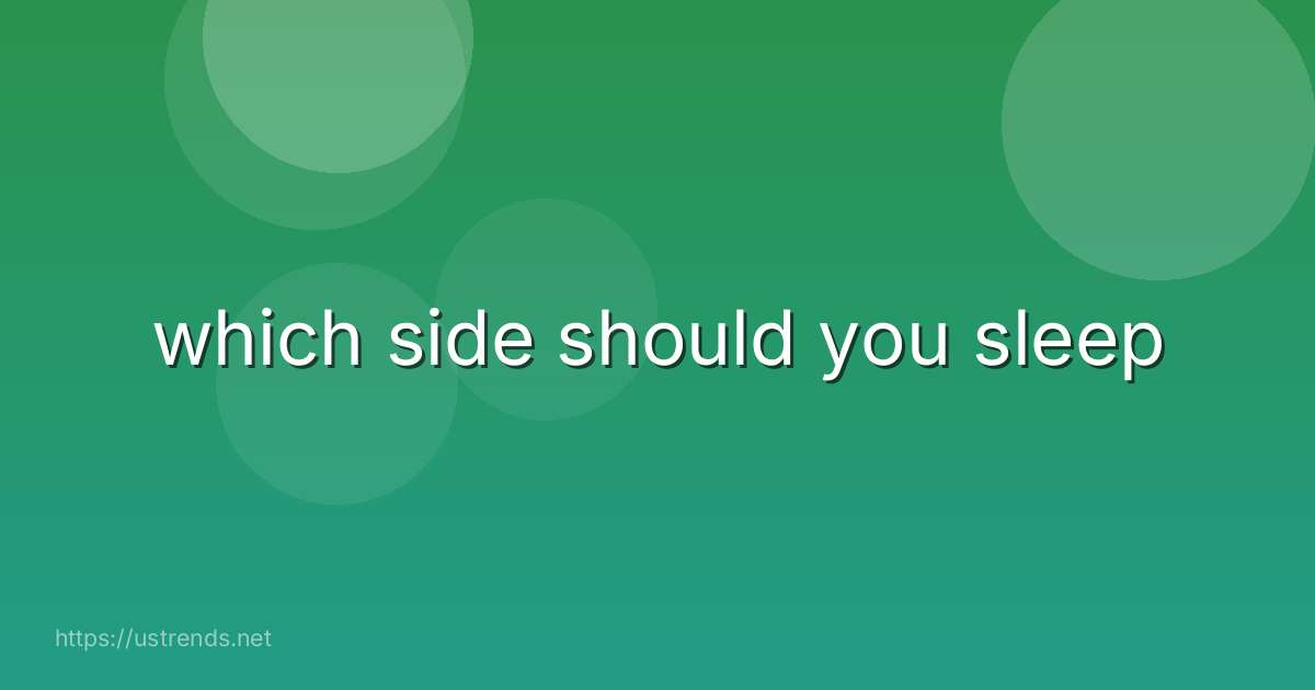 which side should you sleep