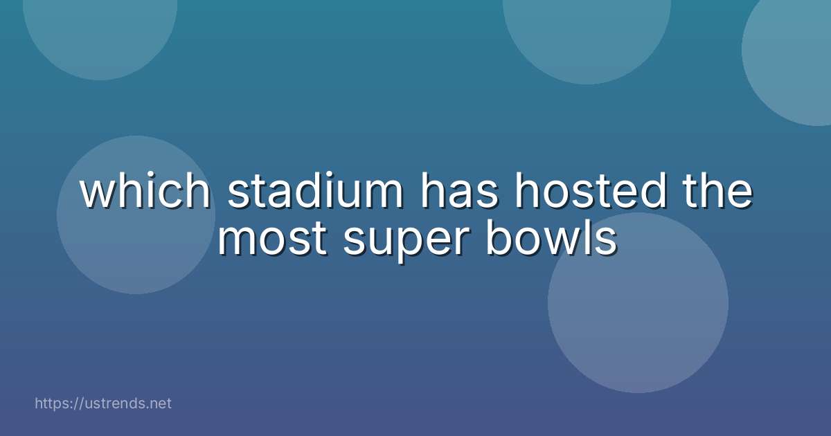 which stadium has hosted the most super bowls