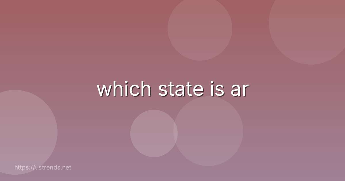 which state is ar