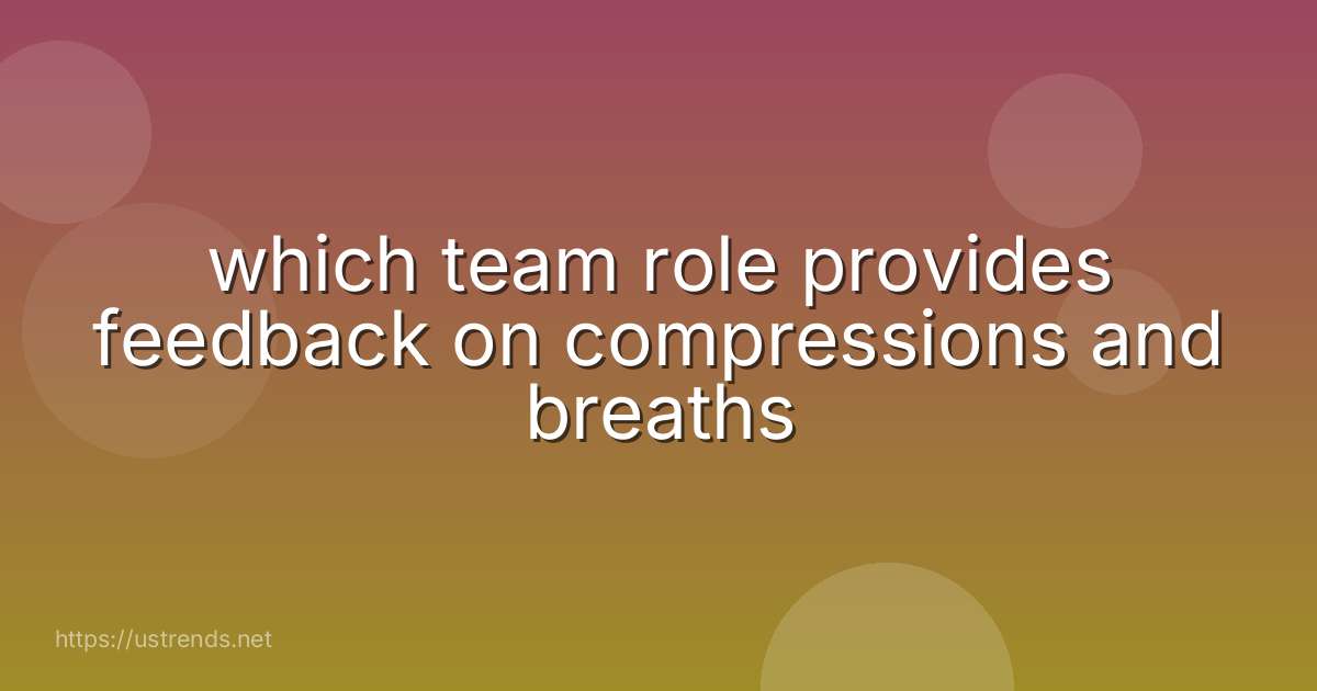 which team role provides feedback on compressions and breaths