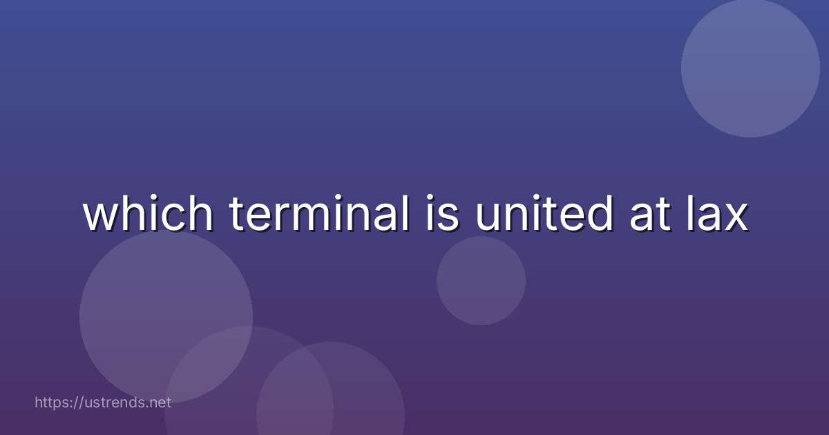 which terminal is united at lax