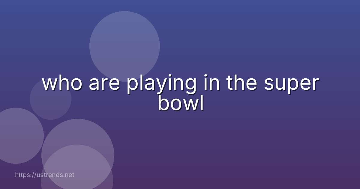 who are playing in the super bowl