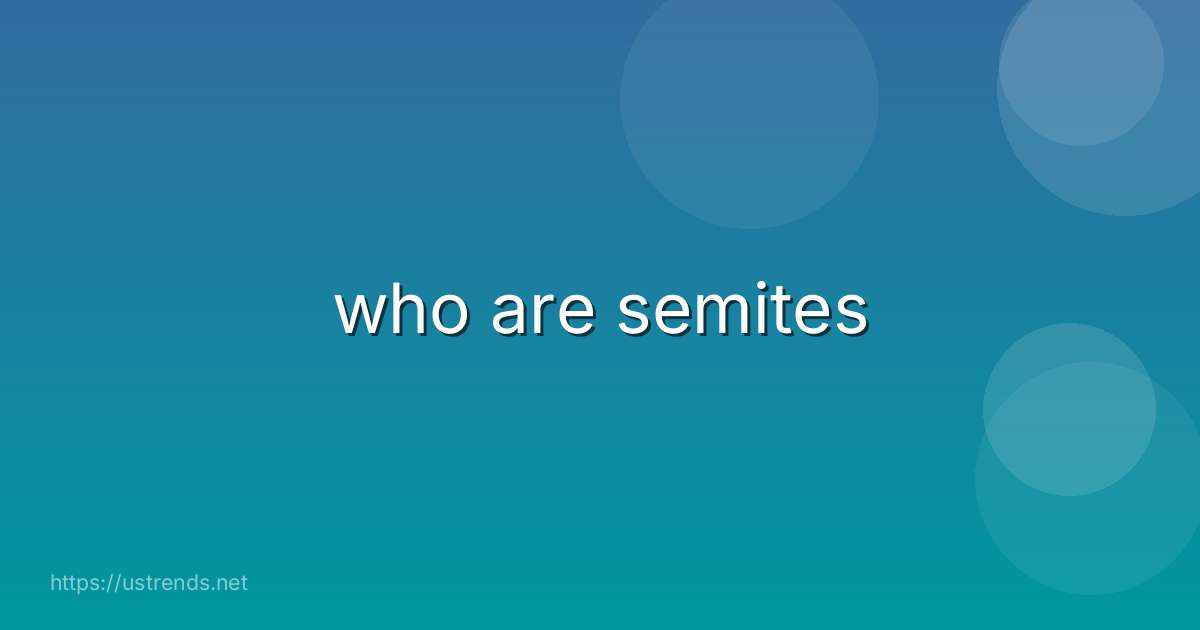 who are semites