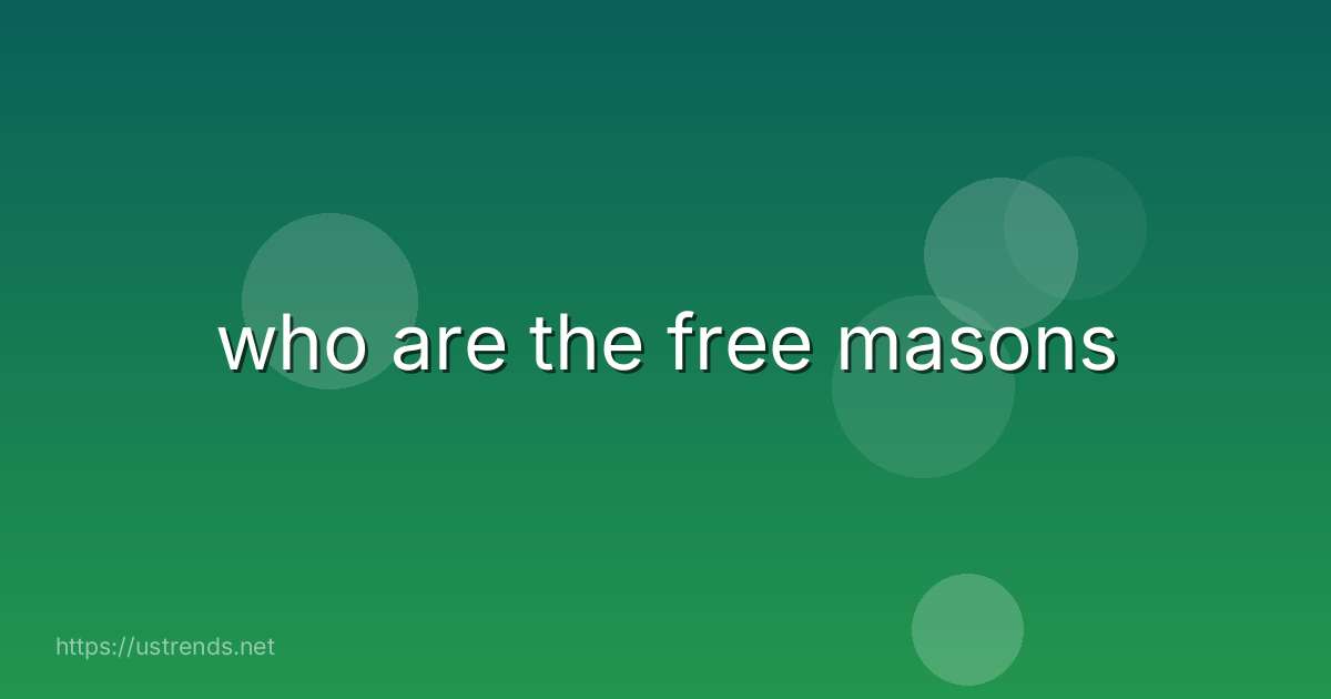 who are the free masons