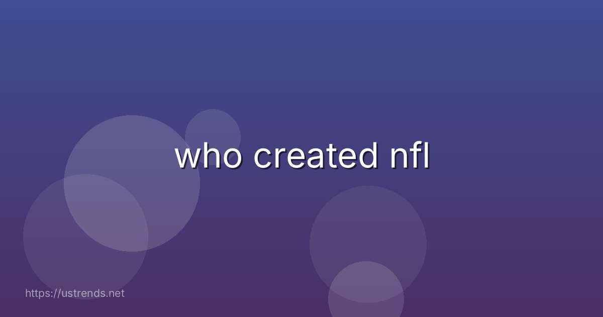 who created nfl