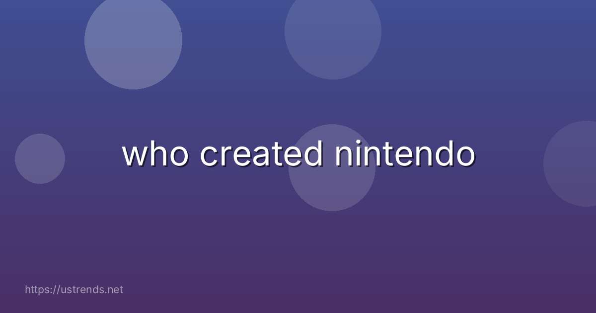 who created nintendo