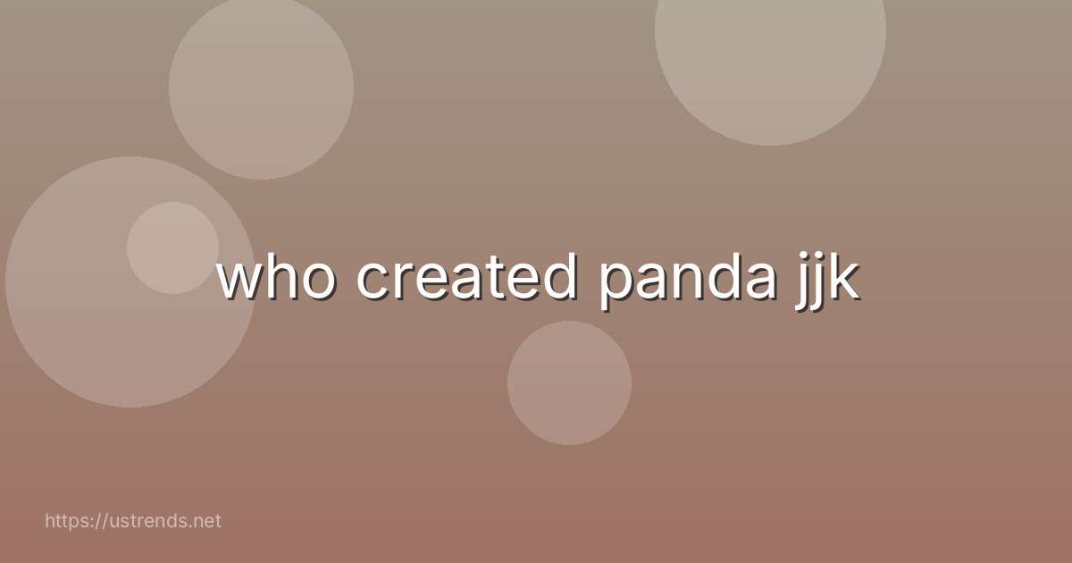 who created panda jjk