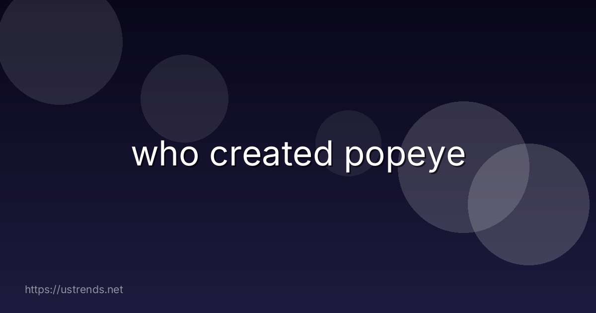 who created popeye