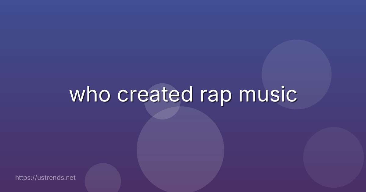 who created rap music