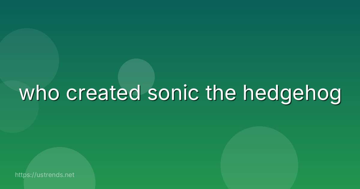who created sonic the hedgehog