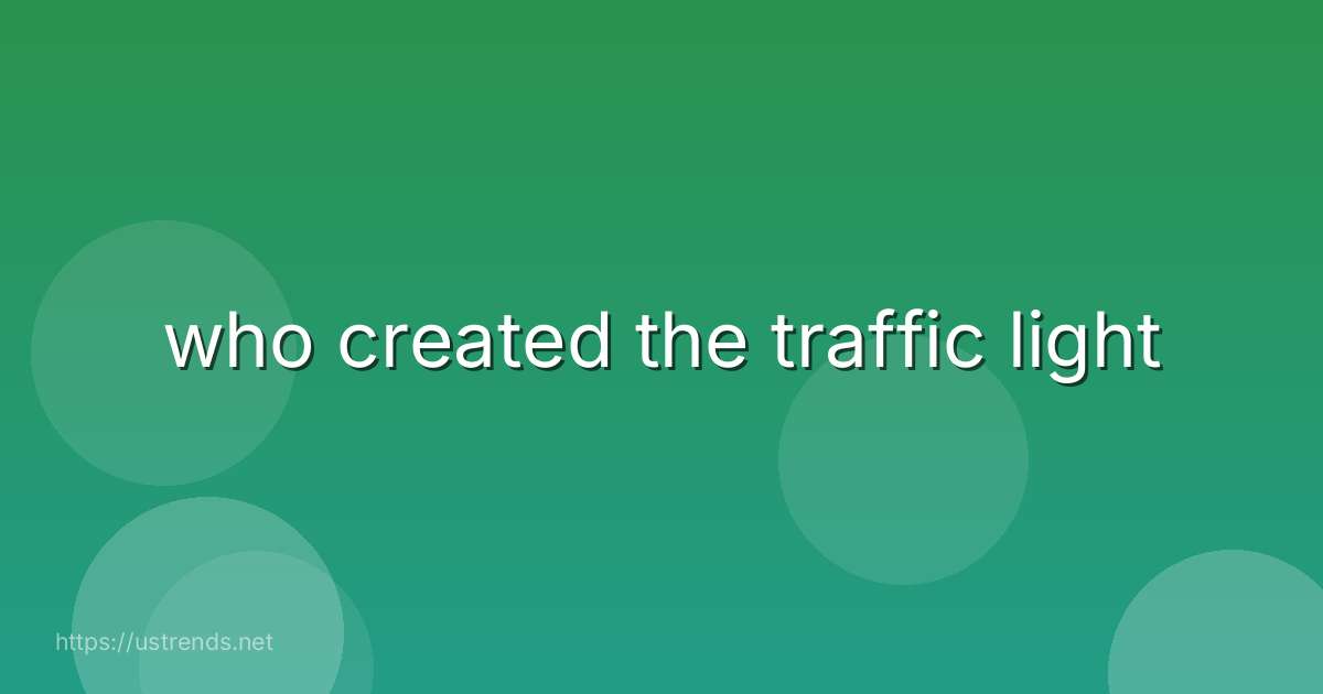 who created the traffic light