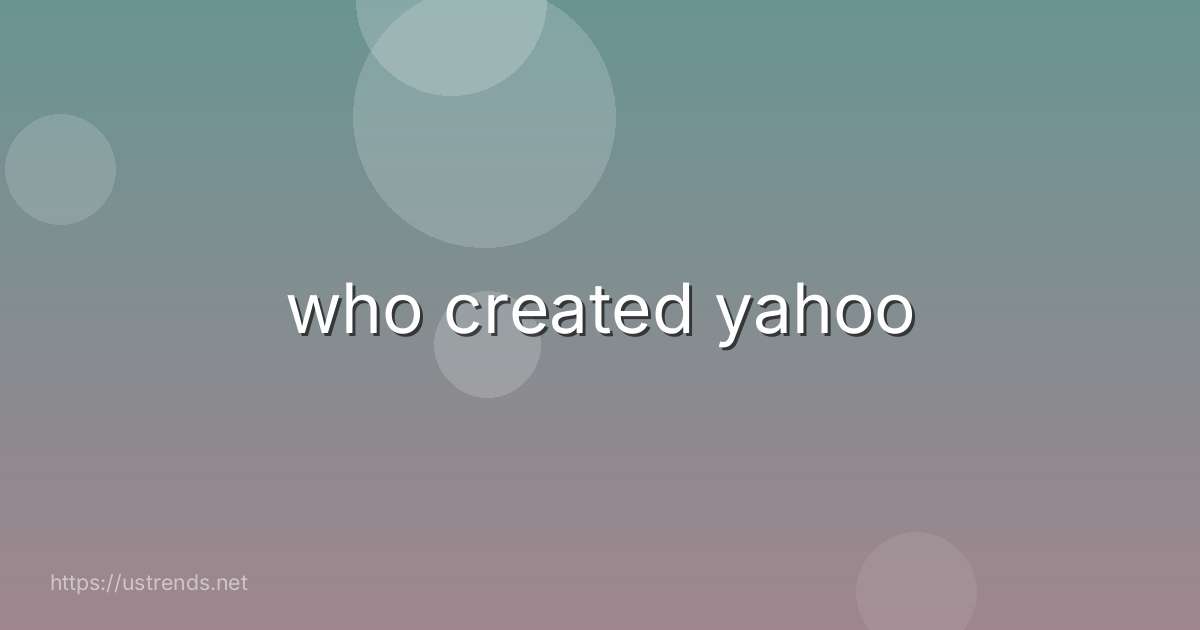 who created yahoo