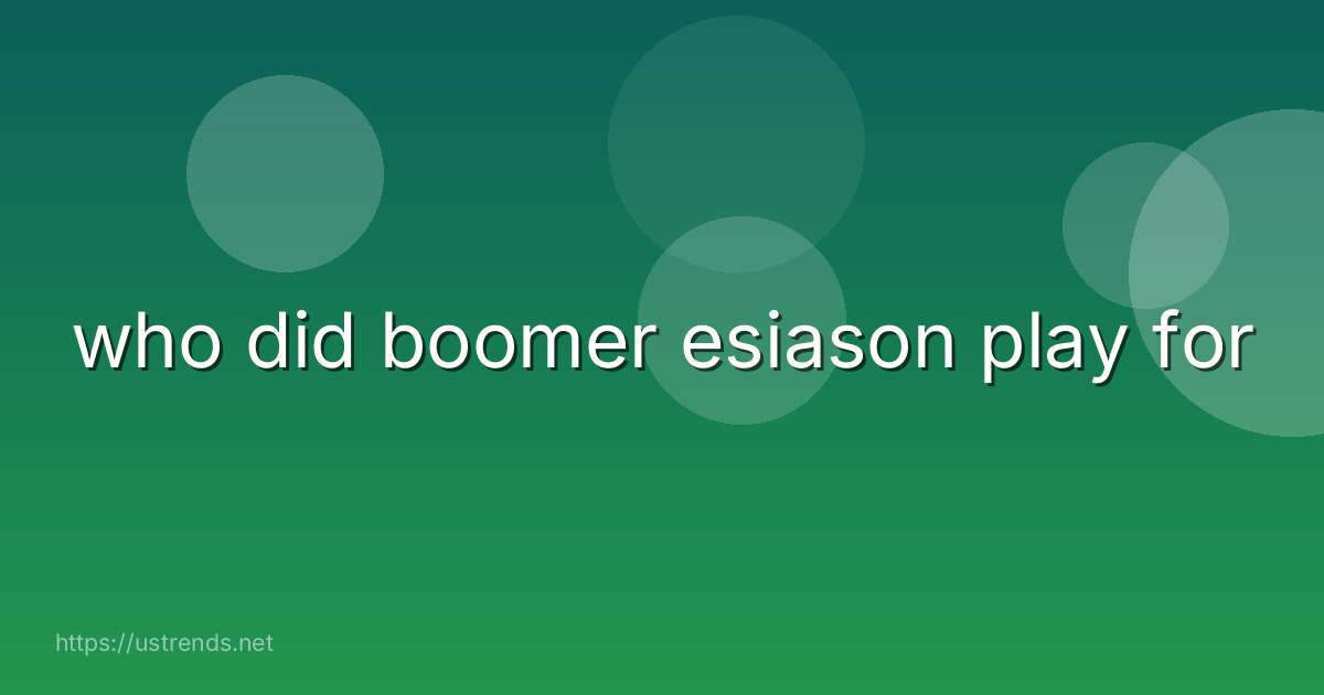 who did boomer esiason play for