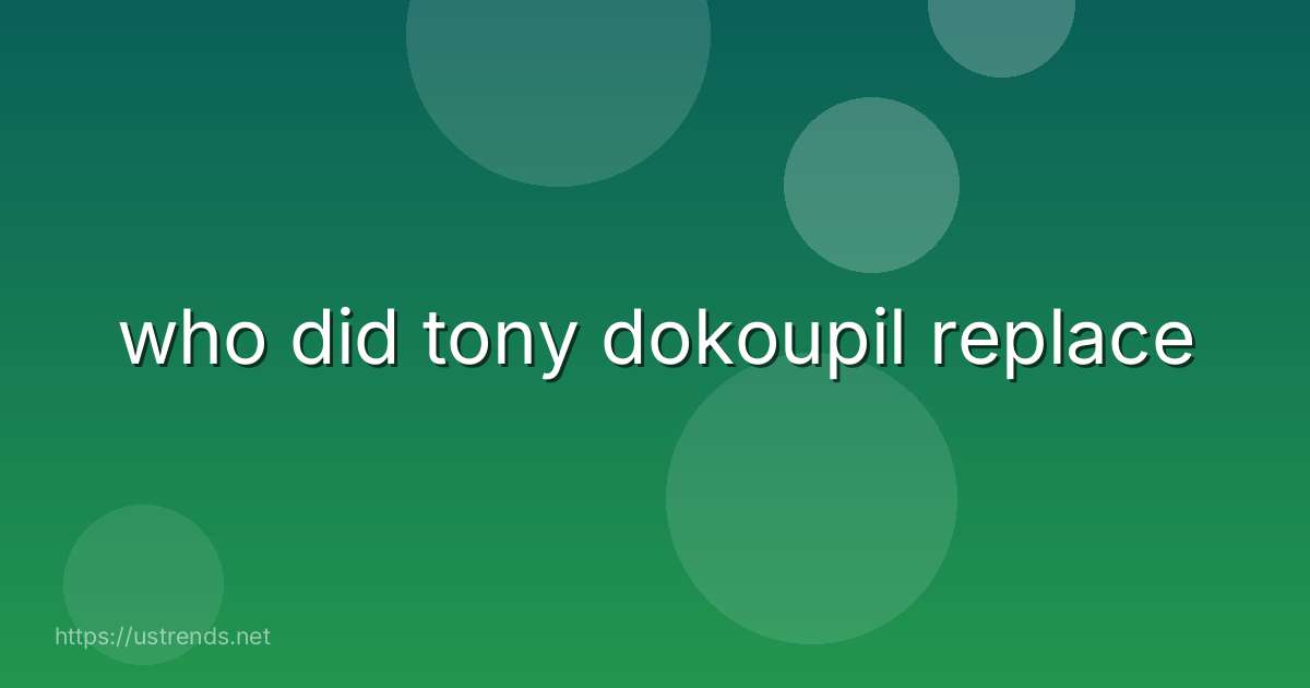 who did tony dokoupil replace