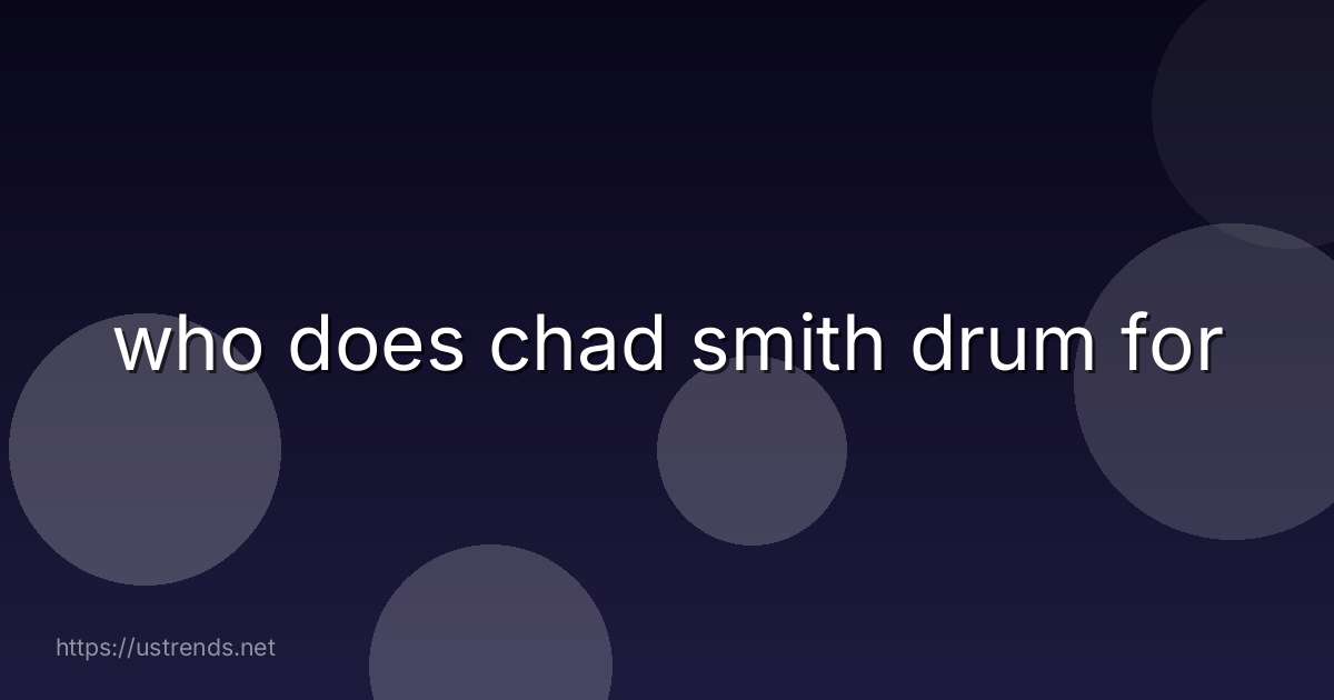 who does chad smith drum for