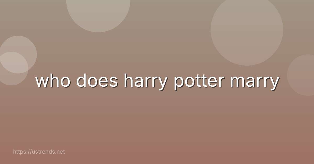 who does harry potter marry